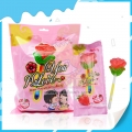 Piruleta fluorescente de rosas, dulces al por mayor 