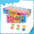 Caramelo blando de jugo con forma de corazón pequeño y multicolor 