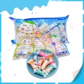 Caramelos gomosos de frutas de cristal con forma de muñeco de nieve multicolor 