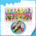 Varios tipos de juguetes de caramelos con silbato de rábano, prensa de caramelos para niños 