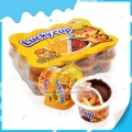 Taza de la suerte amarilla de 24 piezas de chocolate y galleta 
