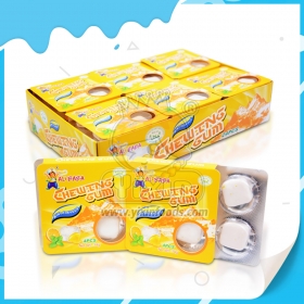chicle relleno en el centro