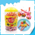 Caramelo duro tipo piruleta con sabor a fruta multicolor de 10 g 