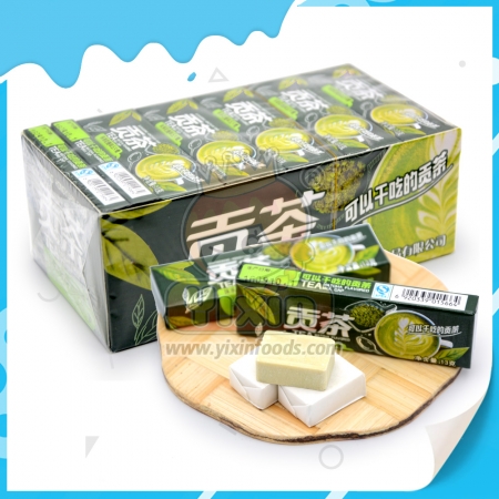 Caramelos duros de leche con sabor a té verde