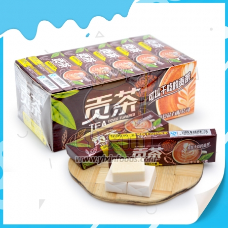 caramelos duros de leche y té verde