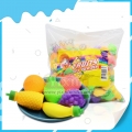 Caramelo en polvo con forma de fruta y sabor a fruta de colores 