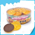 Monedas de chocolate semidulce redondas pequeñas 