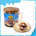 Mini tarro pequeño de PVC con forma de estrella, galletas de chocolate y taza. 
