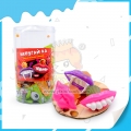 Juguete de caramelo con forma de diente y sabor a tres frutas, mezcla multicolor 