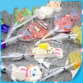 Piruleta con sabor a fruta de personajes de dibujos animados a granel 