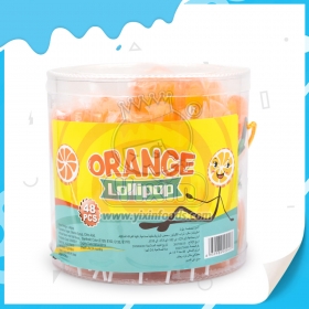 piruleta dura de naranja