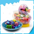 Chicle con sabor a fruta y tatuaje de pato en frasco 