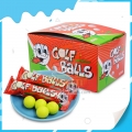 Nuevo chicle con forma de pelotas de golf verdes con sabor a fruta 