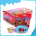Deliciosos caramelos blandos de mezcla de frambuesa y arándanos 