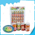 Lata de plástico comprimida para jugo con sabor a fruta mixta, empaque para caramelos duros agridulces. 