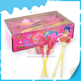 Piruleta dura de corazón de gemelos