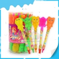 Nuevo juguete de caramelo colorido con forma de animal en frasco de PVC 