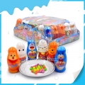 El más nuevo diseño de embalaje de dibujos animados de botellas con caramelos prensados con sabor a fruta. 