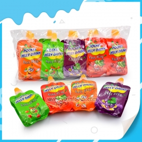 bebida de gelatina de bolsillo