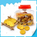 Chocolate con monedas de oro, el más vendido, chocolate auténtico en frasco. 