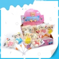 Piruleta de malvavisco suave de cuatro colores con forma de Hello Kitty 