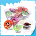 Delicioso e interesante paquete de dibujos animados de chocolate y malvavisco. 