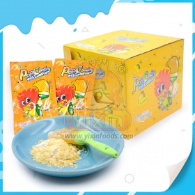 haciendo estallar caramelos con piruleta