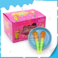 Piruleta de silbato fluorescente para violín, dulce y barata, para niños 