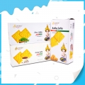 Galleta crujiente de buen sabor con 3 sabores en cajas. 