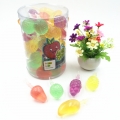 Nuevo producto: bebida helada con forma de fruta afrutada en frascos. 