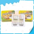 4 chicles rellenos de mermelada con sabor a piña dulce 