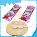 Piruleta de chicle con sabor a fresa, divertida y muy vendida. 