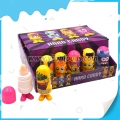 Caramelos duros prensados con forma de pezón halal, con nuevo diseño de dibujos animados y polvo ácido. 