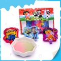 Bolsa de dibujos animados que contiene mermelada de frutas y dulces líquidos 
