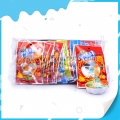 Preciosa piruleta de caramelo duro en forma de corazón de dos colores 