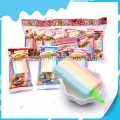 Malvavisco suave de fruta con forma de helado en bolsa de plástico 