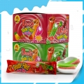 Caramelos gomosos con relleno central de dos colores 