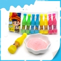 Dulce caramelo en polvo colorido en botella 