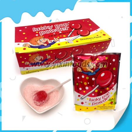 haciendo estallar caramelos con piruleta
