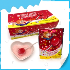 haciendo estallar caramelos con piruleta