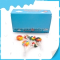 Piruleta de arcoíris redonda dulce con forma de flor 