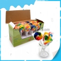 Piruleta de flores en espiral surtidas de colores arcoíris dulces de 15 g 