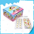 Caramelos de leche en tabletas en caja de embalaje de caramelos de leche 