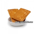 Deliciosa galleta dorada de crema de calcio. 