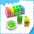 Frasco de silbato de dinosaurio barato con caramelos de soda afrutados dulces. 
