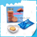 Galleta rellena de mermelada con sabor a leche y caramelo explosivo 