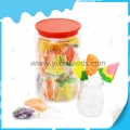 Piruleta con forma de frutas mixtas en frasco 