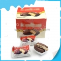 Pastel recubierto de chocolate con embalaje en caja 