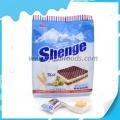 Galletas de obleas de chocolate con sabor a crema 